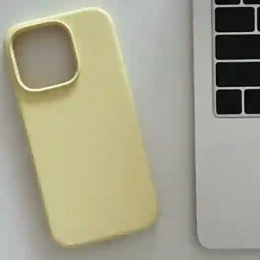Estuche Silicona Iphone 14 Pro Max Amarillo