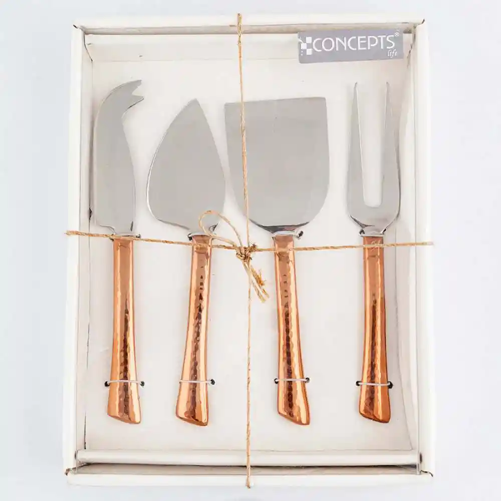 Accesorios Queso Concepts Plateado 4 Pz Acero Inoxidable