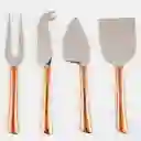 Accesorios Queso Concepts Plateado 4 Pz Acero Inoxidable