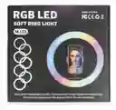 Aro De Luz Rgb Led Flash 33 Cm Fotografía Selfie + Trípode Color De La Estructura Negro
