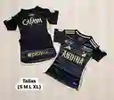 Camiseta Millonarios Futbol Club Tercera Equipación Negra Para Dama (talla Xl)