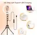 Aro De Luz 26 Cm Rgb Led Con Trípode Profesional 2 Mts