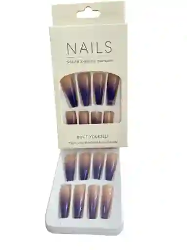 Kit Completo De Uñas Postizas Do It Yourself Nails Uva - Uñas Press On Con Adhesivo - Ref 3