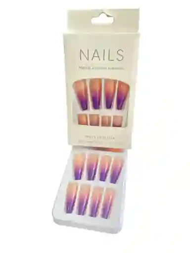 Kit Completo De Uñas Postizas Do It Yourself Nails Purpura - Uñas Press On Con Adhesivo - Ref 4