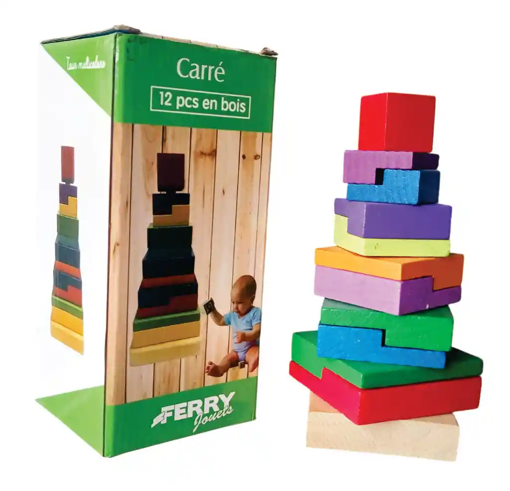Juguete Didactico Madera Torre Apilable