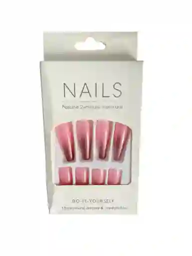 Kit Completo De Uñas Postizas Do It Yourself Nails Perla Rosa - Uñas Press On Con Adhesivo - Ref 6