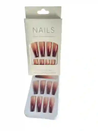 Kit Completo De Uñas Postizas Do It Yourself Nails Borgoña - Uñas Press On Con Adhesivo - Ref 8