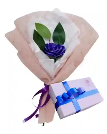 Rosa Unicornio Eterno Con Chocolates
