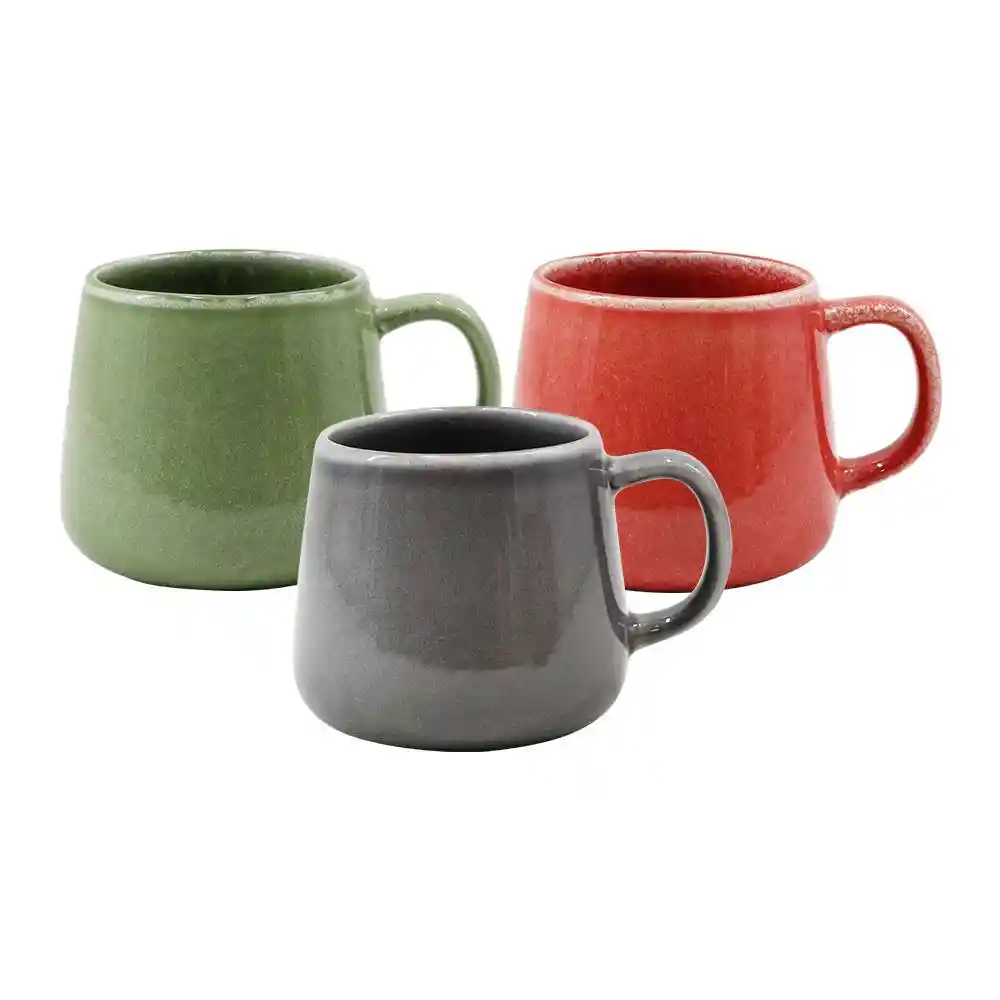Mug Taza Expressions Multicolor 400 Ml X 3 Und Ceramica