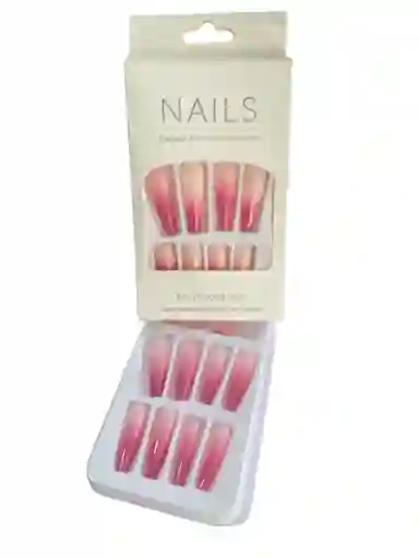 Kit Completo De Uñas Postizas Do It Yourself Nails Rosa Princesa- Uñas Press On Con Adhesivo - Ref 12