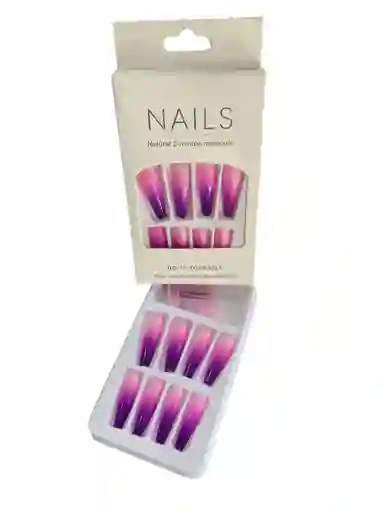 Kit Completo De Uñas Postizas Do It Yourself Nails Amatista Vibrante- Uñas Press On Con Adhesivo - Ref 13