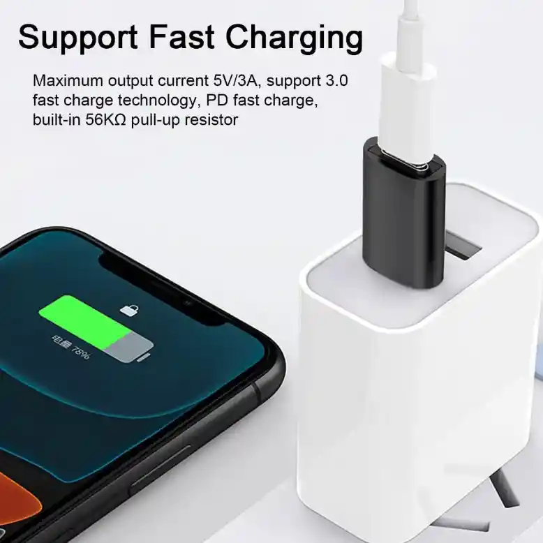 Adaptador Convertidor Tipo C Hembra A Usb Macho Otg