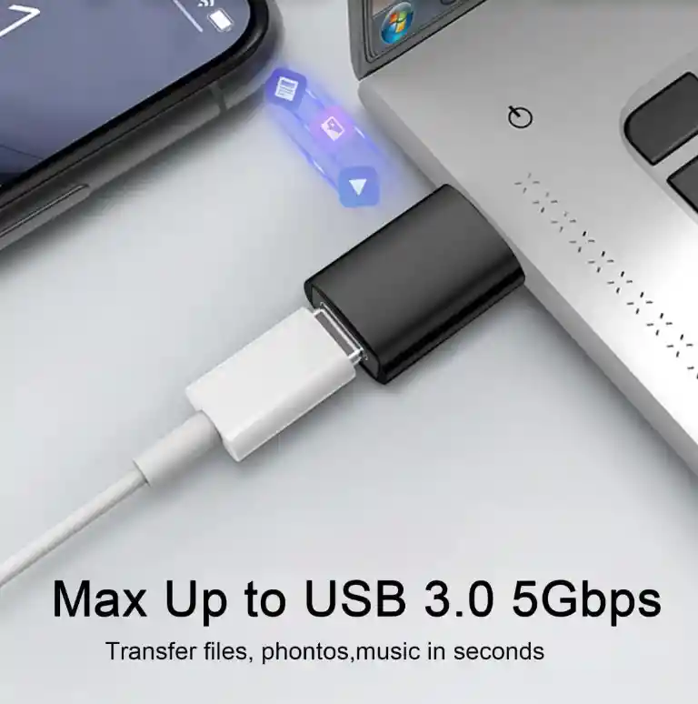 Adaptador Convertidor Tipo C Hembra A Usb Macho Otg