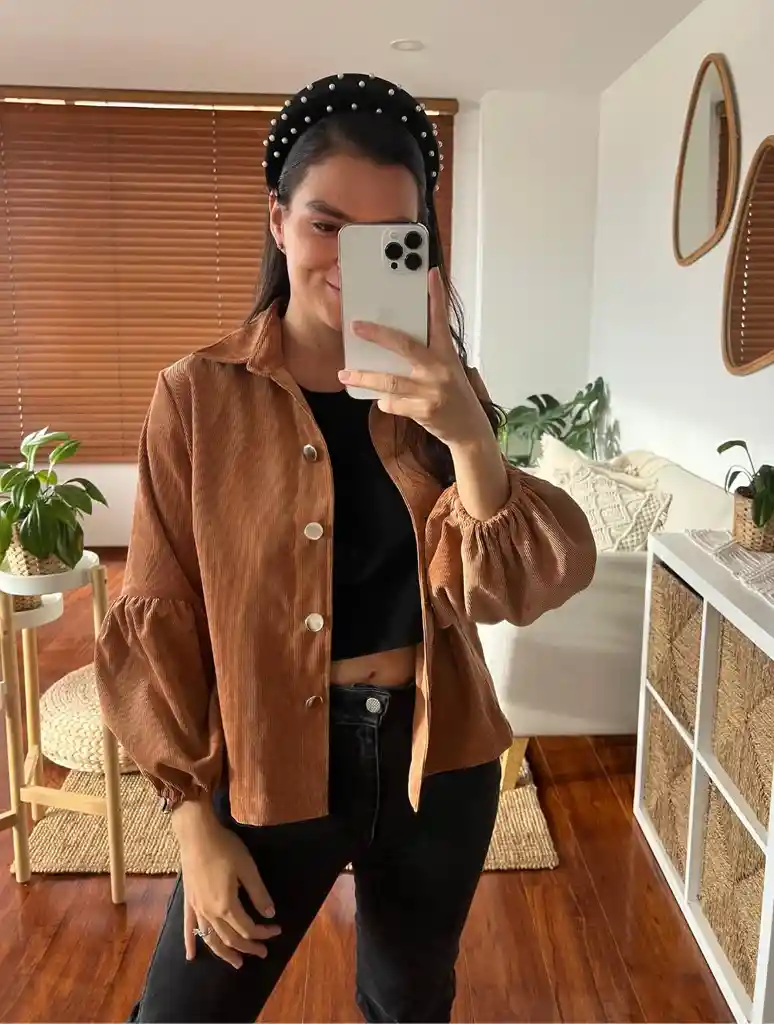 Chaqueta Puff Caramelo U