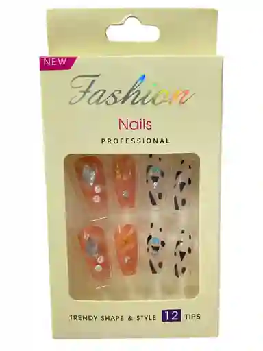 Kit Completo De Uñas Postizas Trendy Shape & Style Fashion Velvet - Uñas Press On Con Adhesivo - Ref 2