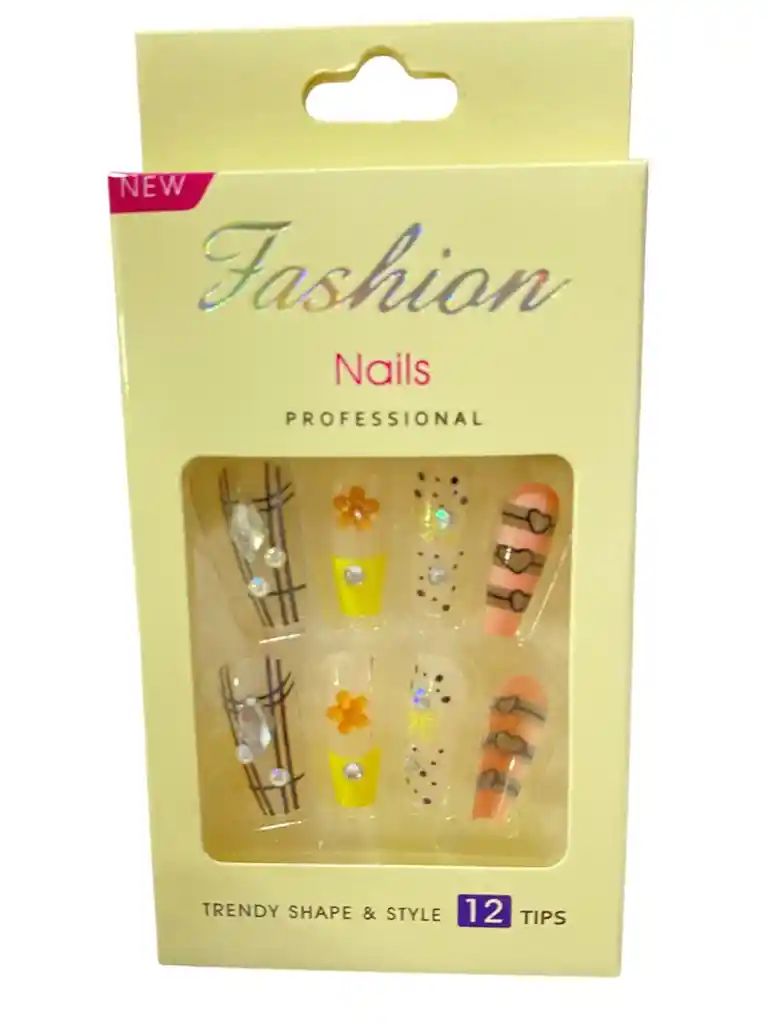 Kit Completo De Uñas Postizas Trendy Shape & Style Fashion Nailéa - Uñas Press On Con Adhesivo - Ref 5