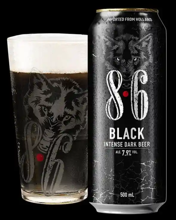 Cerveza Negra Importada Artesanal Black 86 500ml