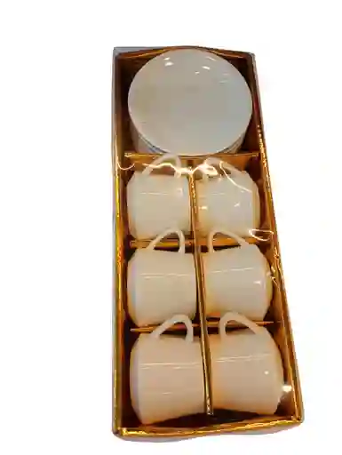 Set De Pocillos Y Platos Tinteros Elegantes Para Cocina X 6 Unidades