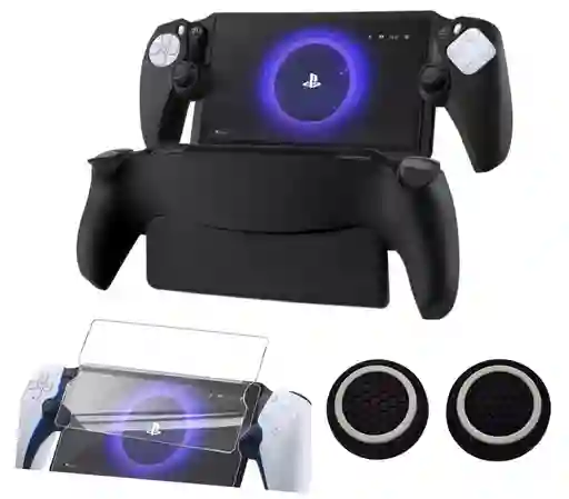Funda De Silicona Ps5 Portal Con Vidrio Y Grips