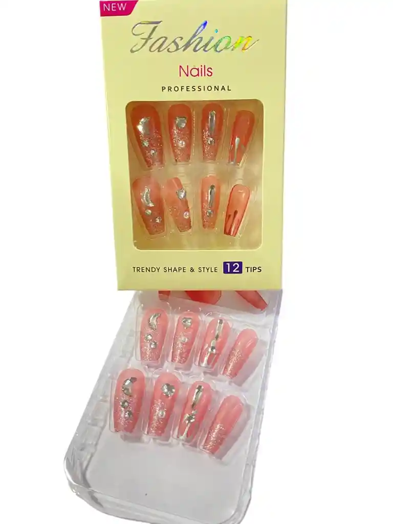 Kit Completo De Uñas Postizas Trendy Shape & Style Fashion Mynails - Uñas Press On Con Adhesivo - Ref 12