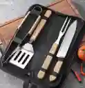 Kit X4 Herramientas De Barbcoa Asados