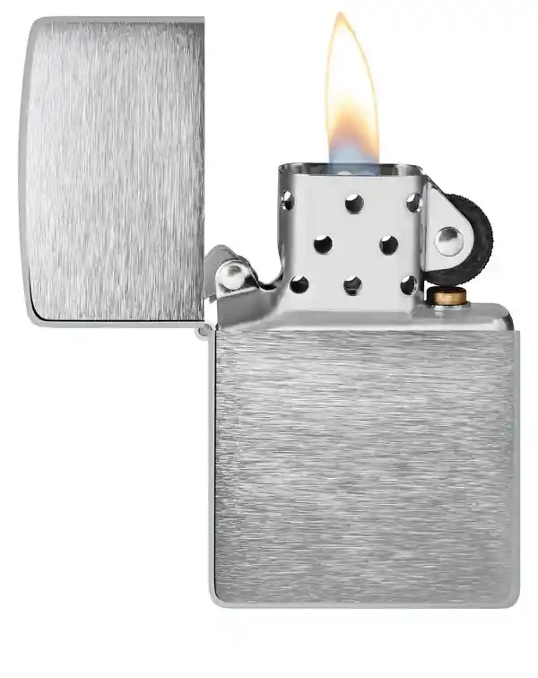 Encendedor Zippo Original Cromo Cepillado Cod200 A Prueba De Viento