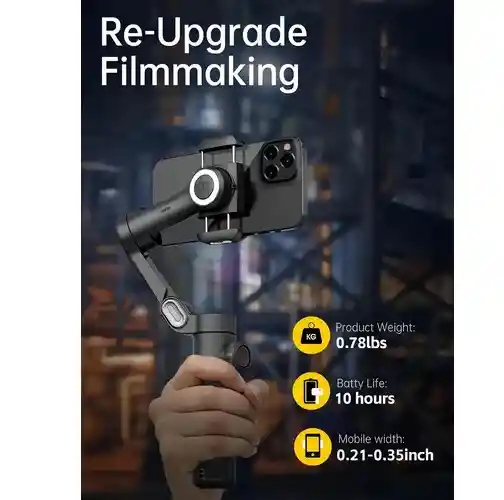 Estabilizador Aochuan Phone Gimbal Stabilizer 3-axis Smartphone Foldable G