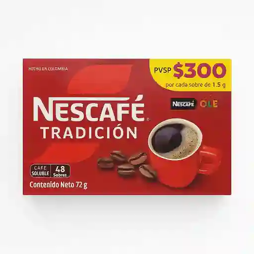 Café Nescafe En Sobres X48 Unidades