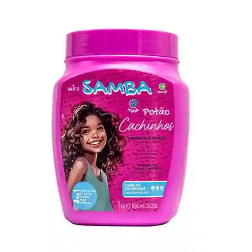 Samba Potão Cachinhos Cabellos Rizados – Crema Nutritiva Hidratación Profunda Con Aceites Naturales 1kg- 35.2 Oz