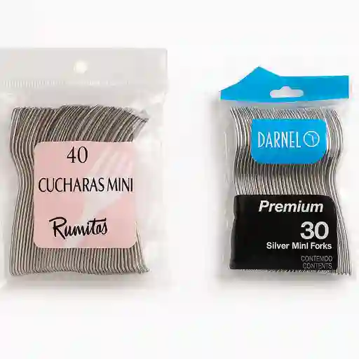 Cuchara Pequeña Plateada X40 Unidades