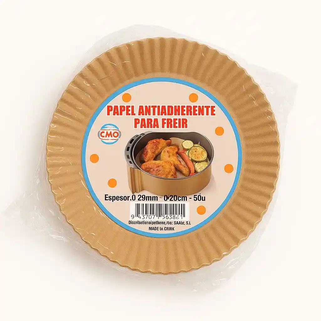 Papel Antiadherente Para Airfryer X50 Unidades