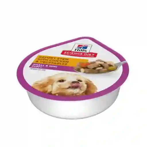 Hills Pouch Para Perro Puppy Small Paws Sabor A Pollo Y Vegetales 99gr