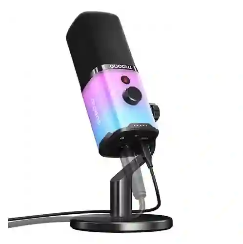 Micrófono Condensador Maono Pd100x Rgb Pt Streamer Usb Gamer
