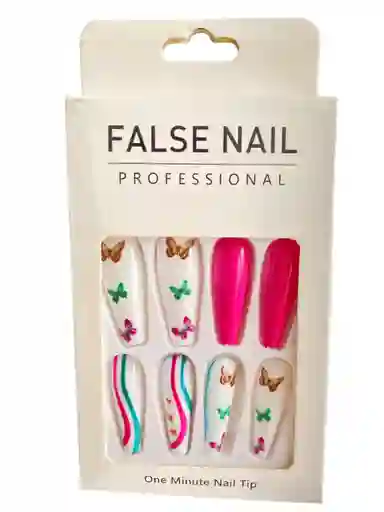 Kit Completo De Uñas Postizas Do It Yourself Nails Decorada Aurora Nails - Uñas Press On Con Adhesivo - Ref 3