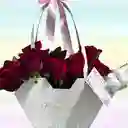 Flores Rosas X24 En Bolso