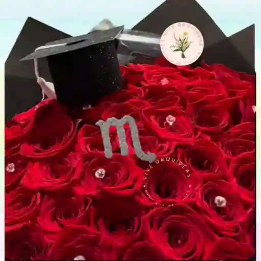 Rosas Bouquet Graduación X24 Detalles Rosales