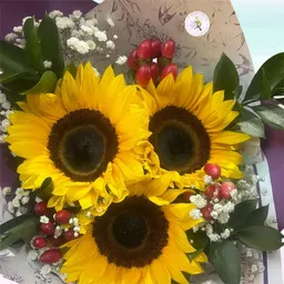 Flores Bouquet Girasol X3 Más Decoración