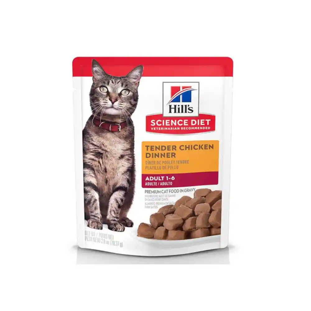 Hills Pouch Para Gato Adulto Sabor A Pollo 79gr