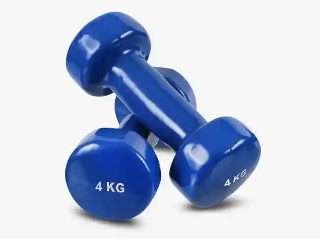 Par De Mancuernas, Set X2 Encauchetadas De 8 Libras 4 Kilos