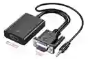 Adaptador Vga Pc Portátil A Monitor Hdmi + Audio Convertidor
