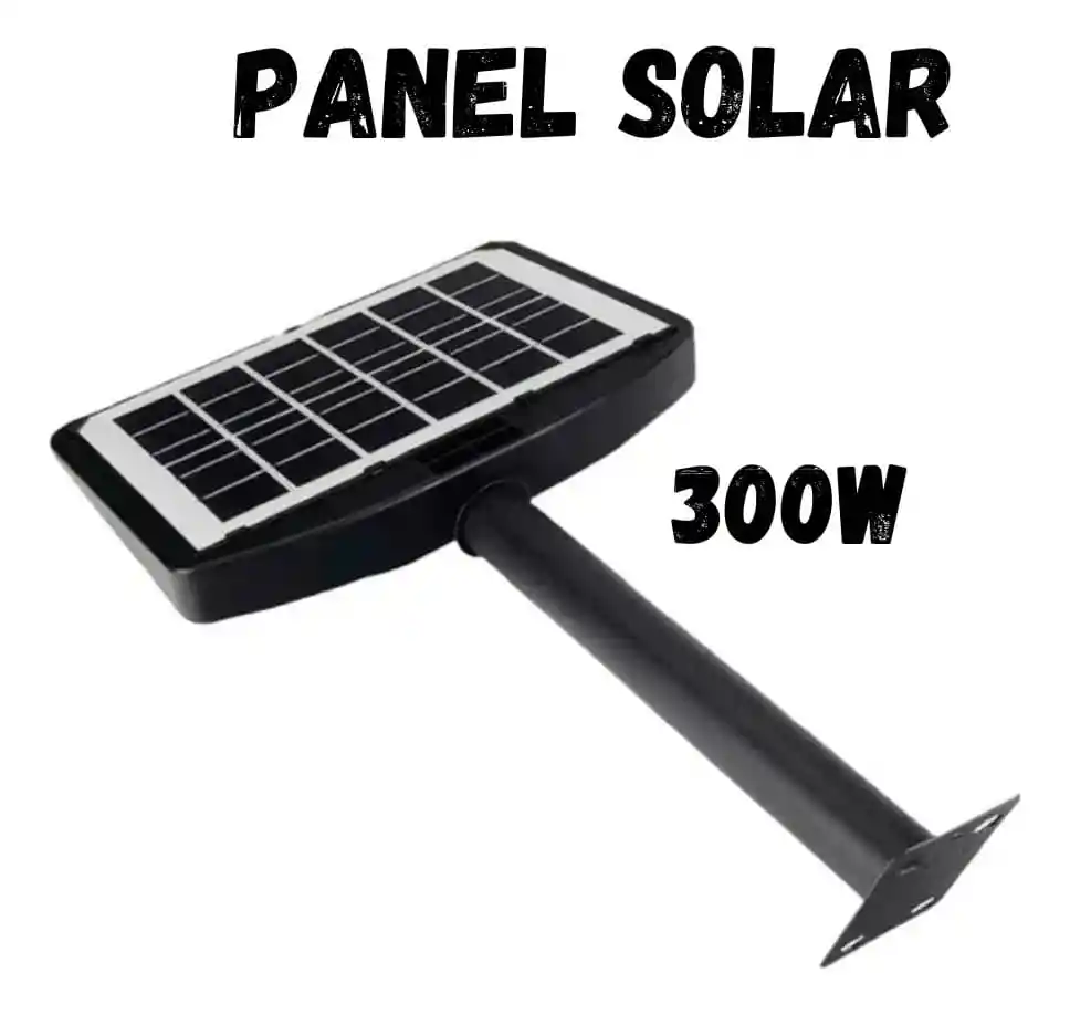 Lampara Calle Reflector Doble Panel Energía Solar 300w