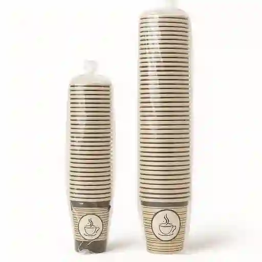 Vaso 9oz De Carton Con Impresion X50 Unidades