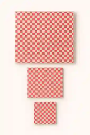 Papel Parafinado 20x20 Cuadros Negros X100 Unidades