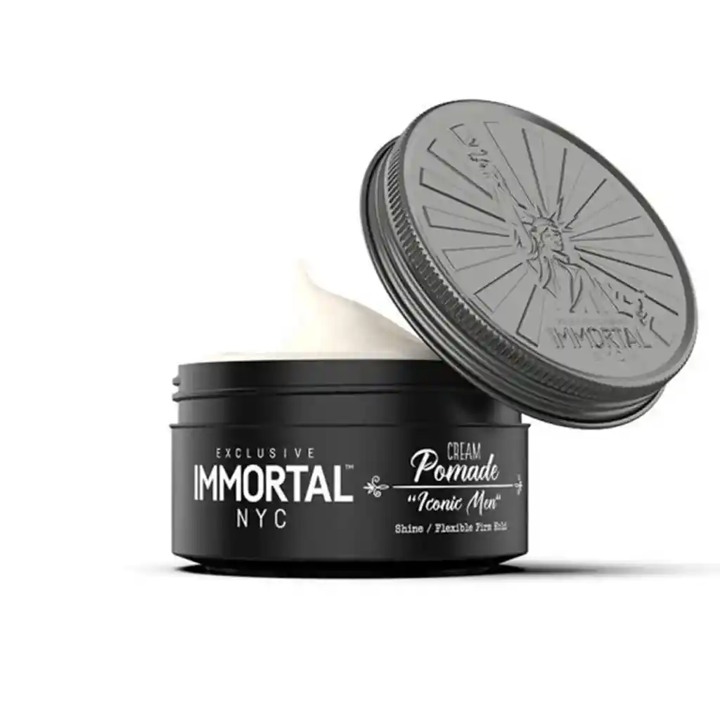 Cera Para El Cabello Efecto Brillo Medio Inmortal Nyc Cream Pomade "iconic Men" 150g