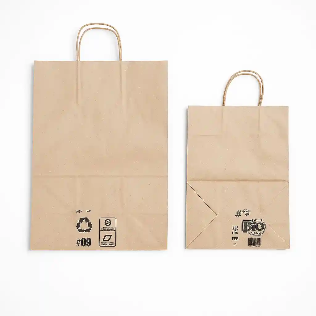 Bolsas De Papel Con Agarradera #60 X25 Unidades