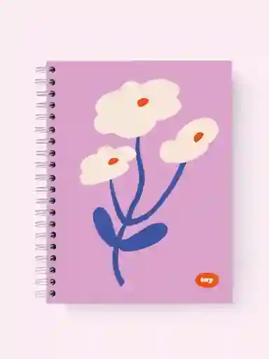 5 Materias Floral Rosa Cuadriculado