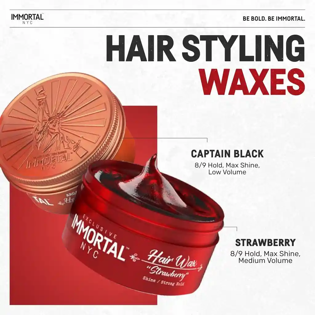 Cera Para El Cabello Efecto Brillante Inmortal Nyc Hair Wax "strawberry" 150g
