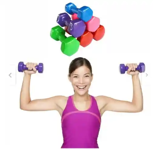Par De Mancuernas, Set X2 Encauchetadas De 12 Libras 6 Kilos