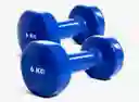 Par De Mancuernas, Set X2 Encauchetadas De 12 Libras 6 Kilos