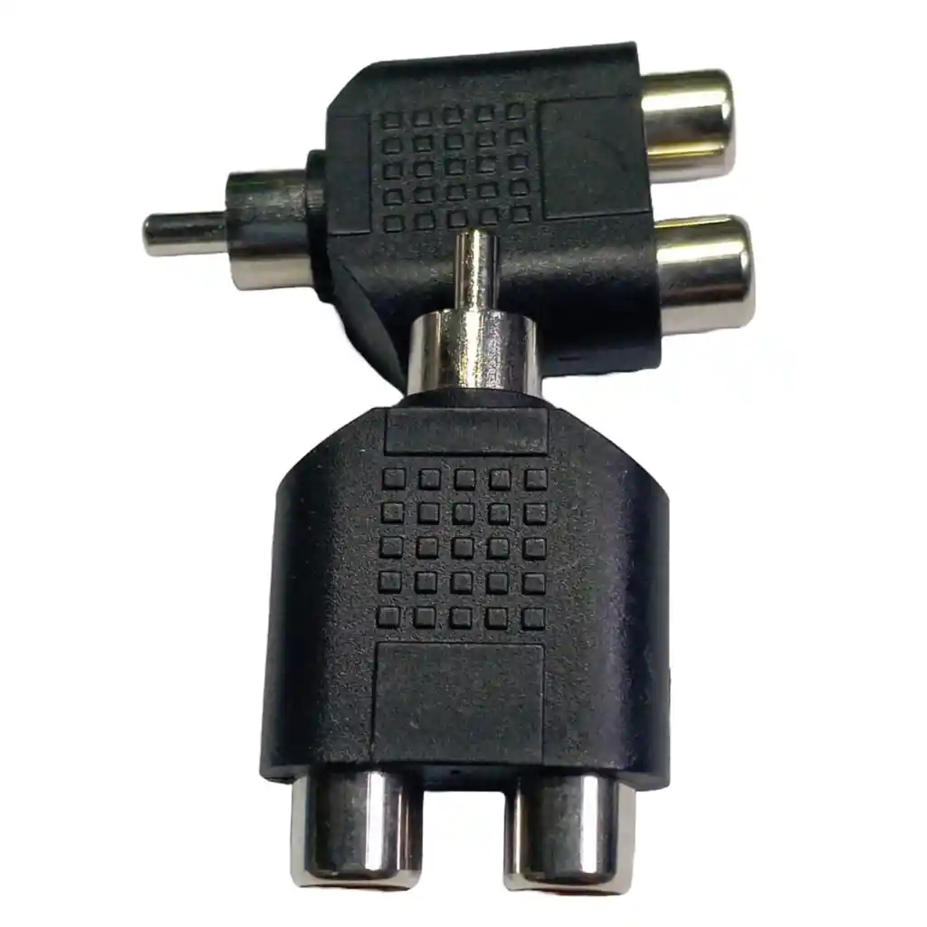 Convertidor De Rca Macho A 2 Rca Hembra